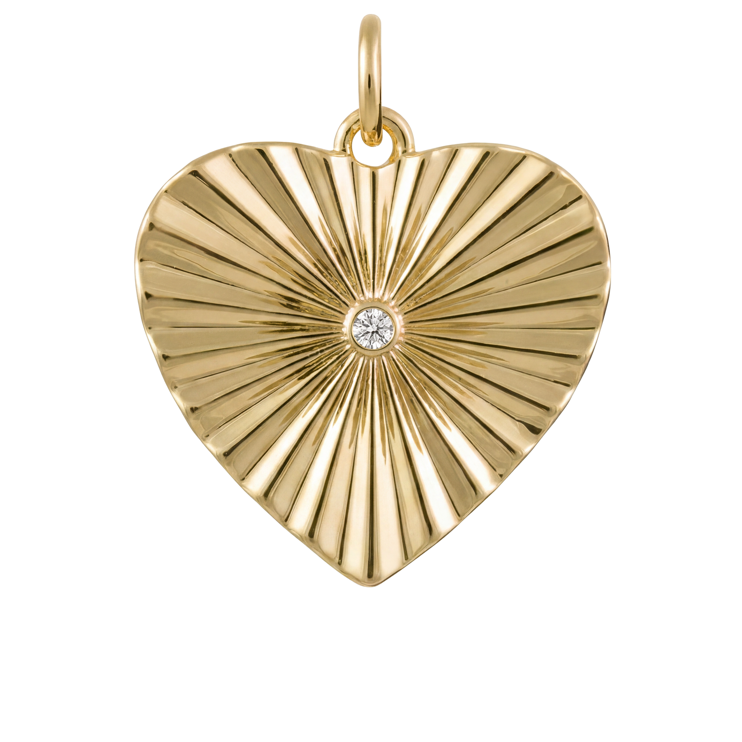 Fluted Heart Charm