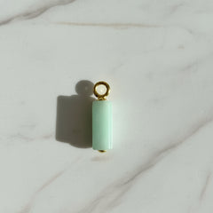 Natural Gemstone Pale Green Bar Charm