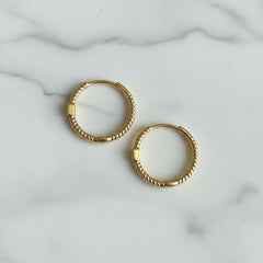 Braided Hoops with stone- 16mm