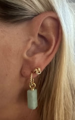 Natural Gemstone Pale Green Bar Charm