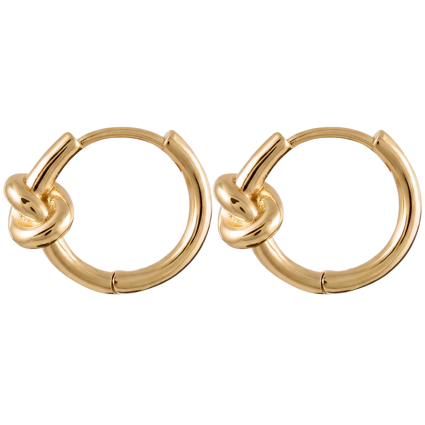 Knot Gold Hoops - 14mm