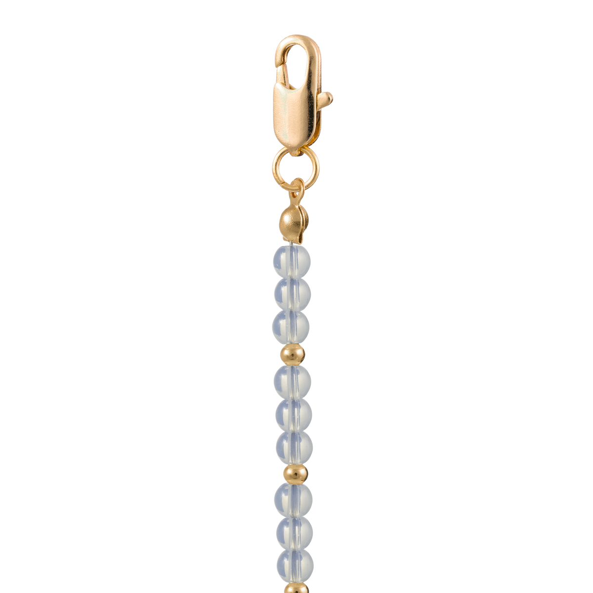 Opal & Gold Beaded Necklace Strand
