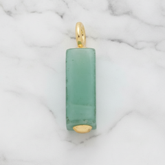 Natural Gemstone Bar Charm