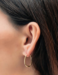 Oval Gold Hoops-20mm
