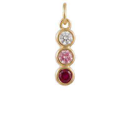 3-Stone Drop Charm