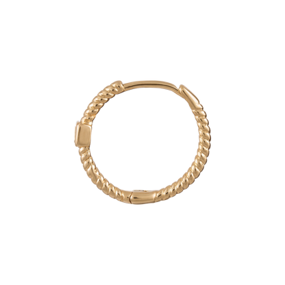 Braided Hoop with Stone - 16mm (Single)