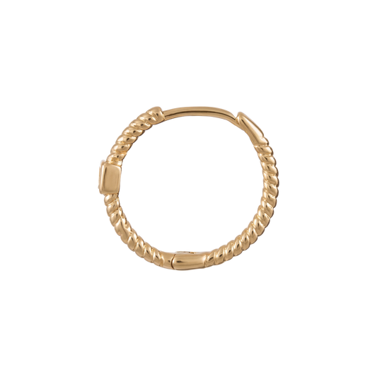 Braided Hoop with Stone - 16mm (Single)
