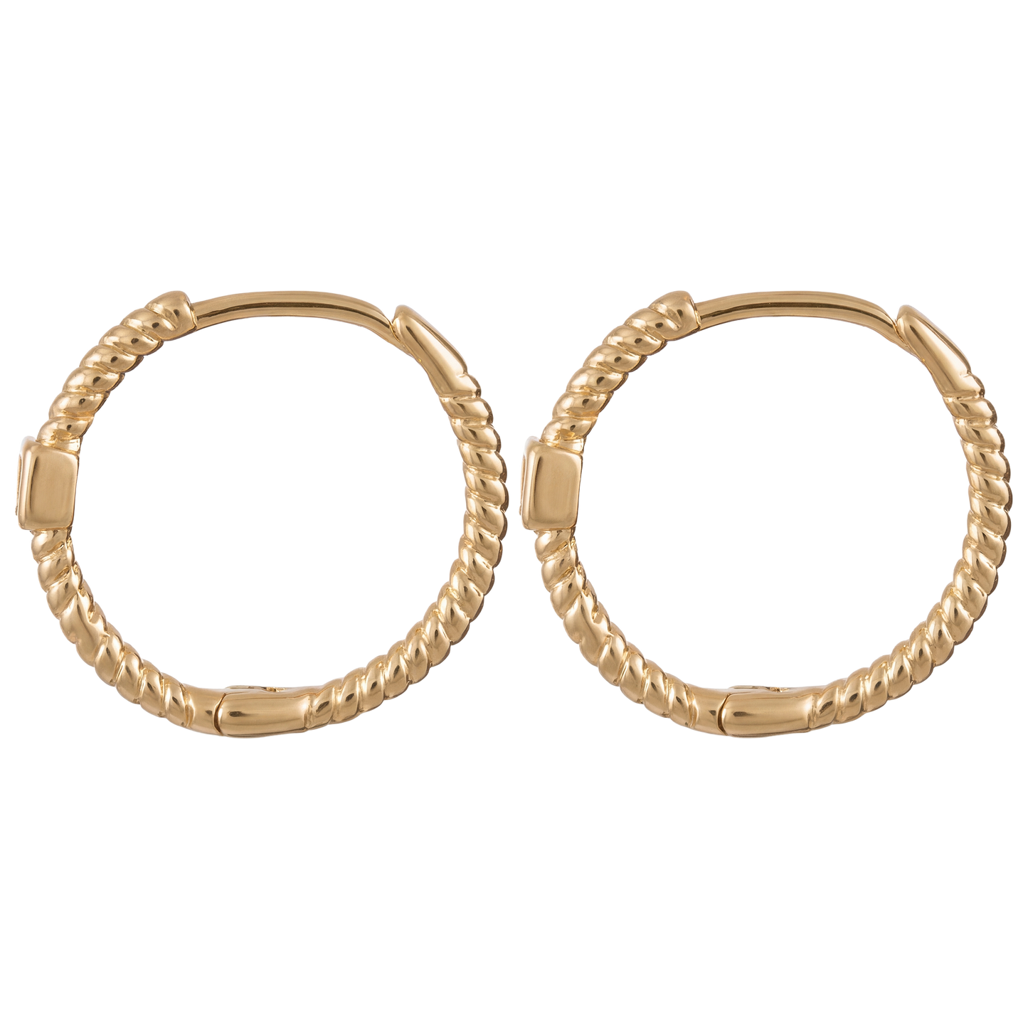 Braided Hoops with Stone - 16mm