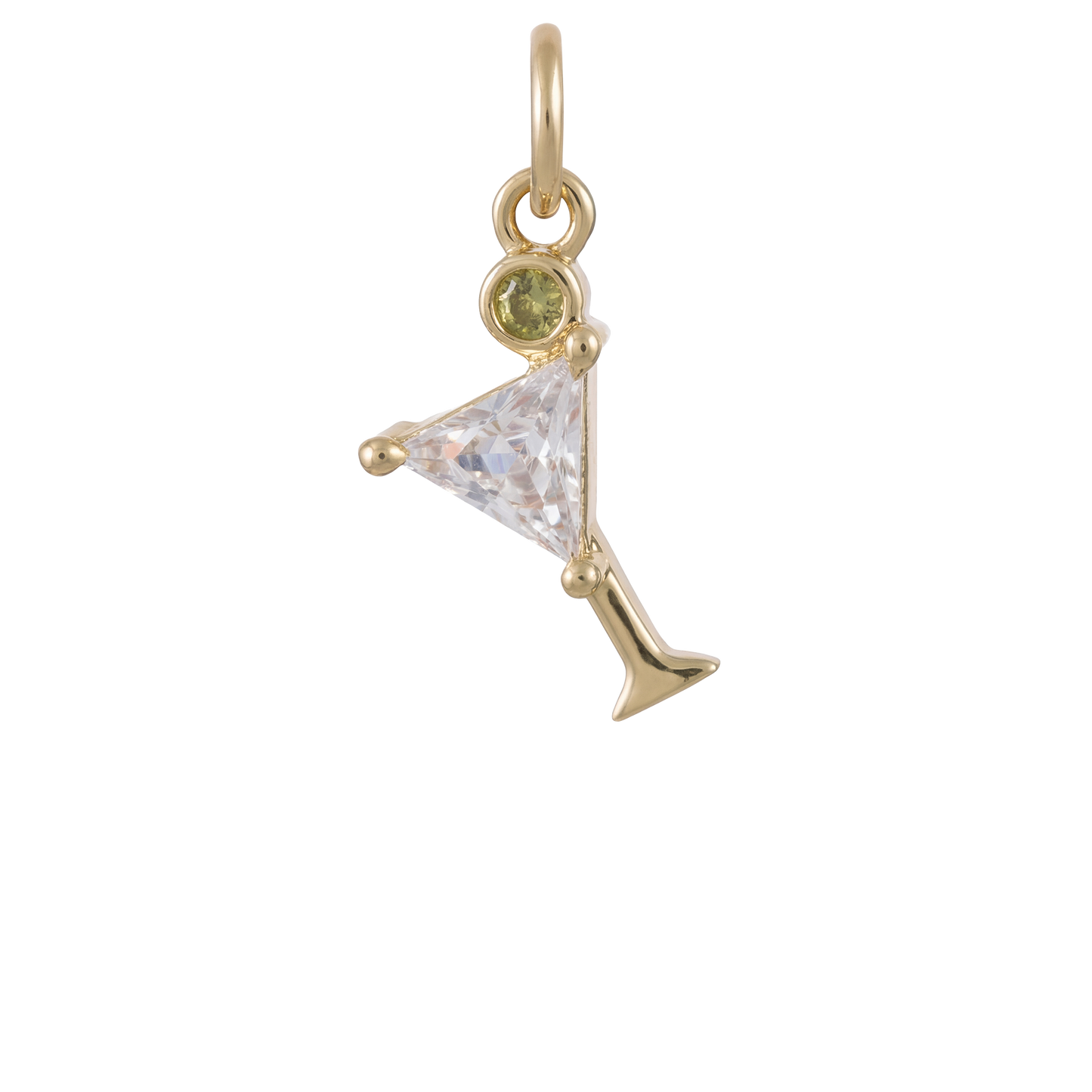 Diamond Martini Glass Charm