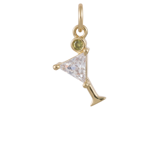 Diamond Martini Glass Charm