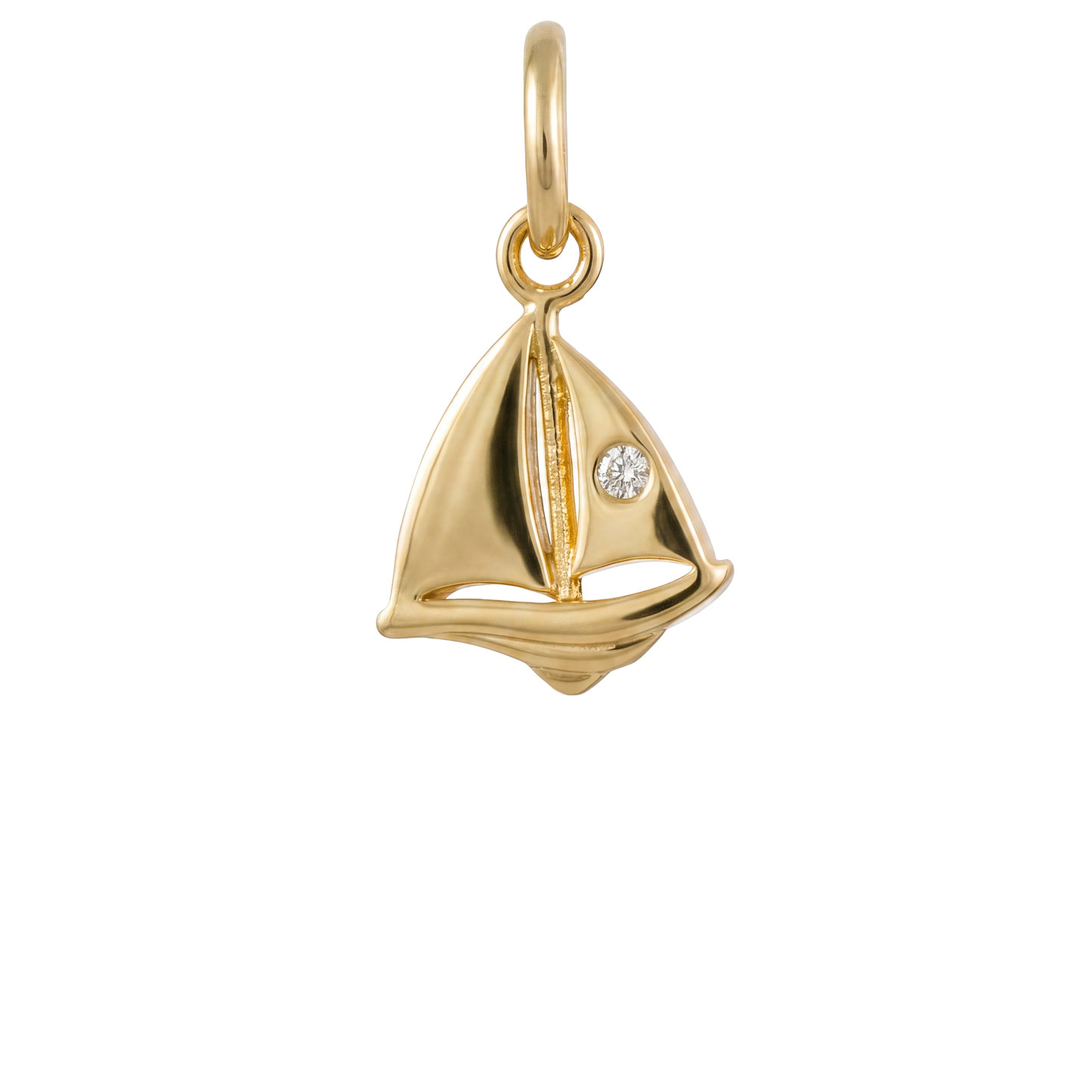 Gold Sailboat Charm