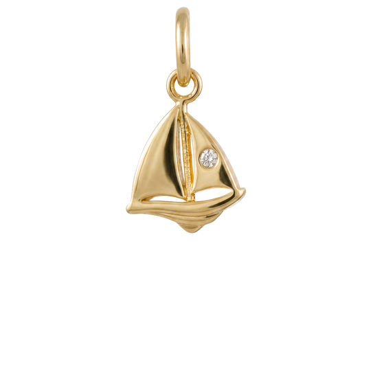 Gold Sailboat Charm