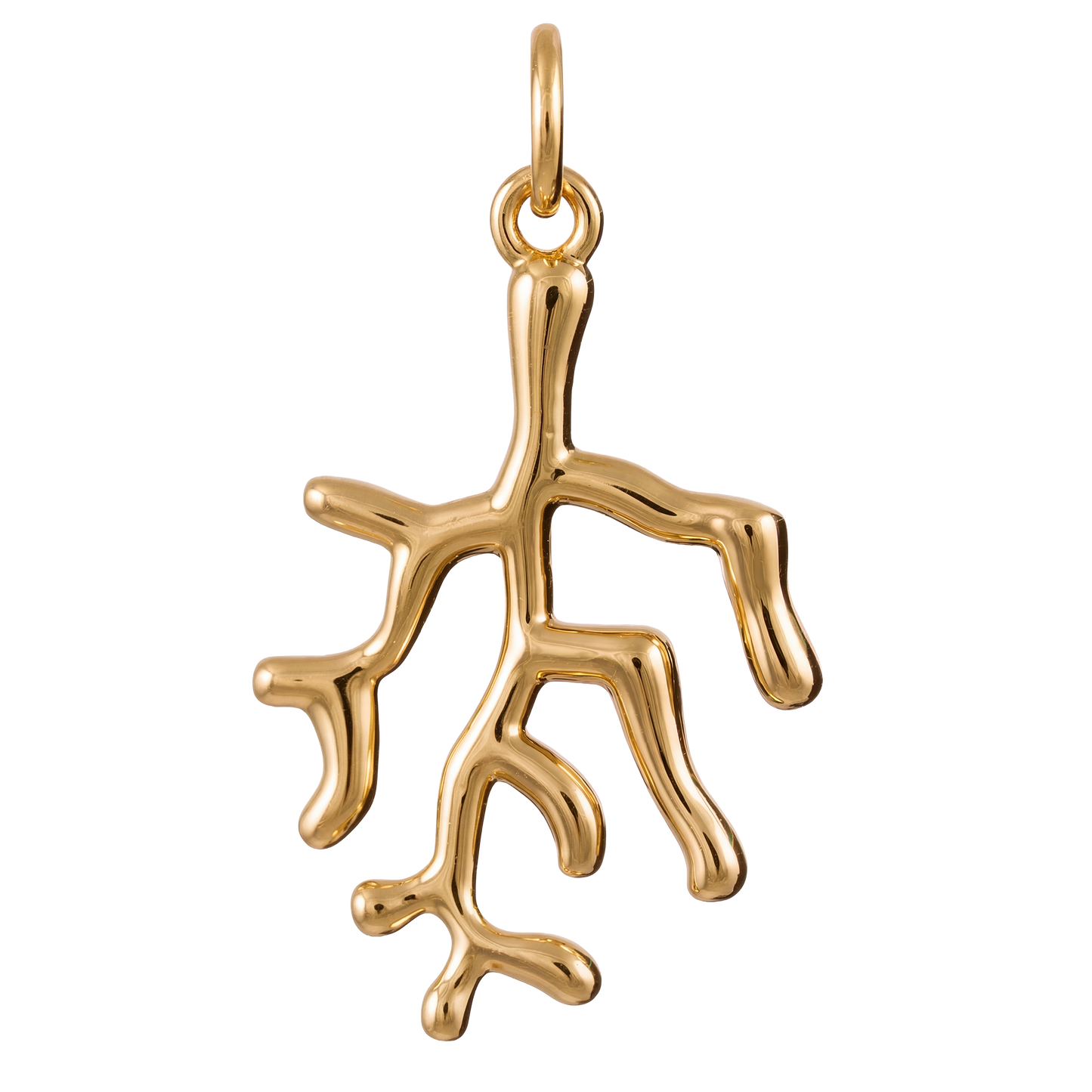 Gold Coral Charm