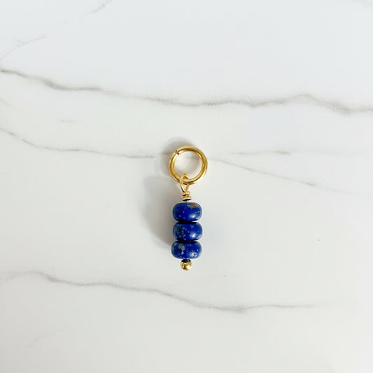 Mini 3 gemstone bead charm