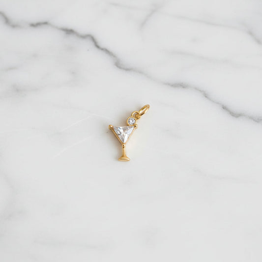 Diamond Martini Glass charm