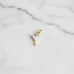 Diamond Martini Glass charm