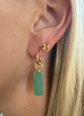 Natural Gemstone Bar Charm