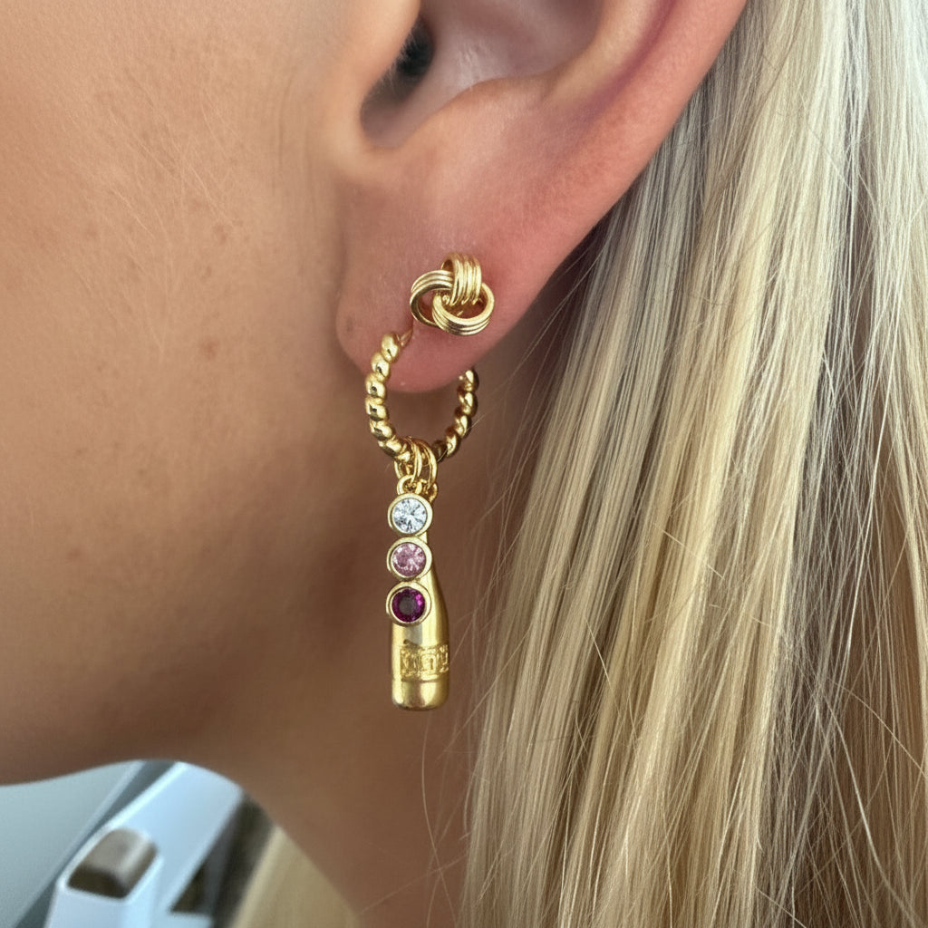 3-Stone Drop Charm