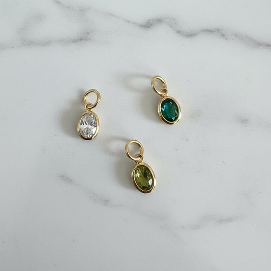 Oval Gem Charms