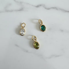 Oval Gem Charms
