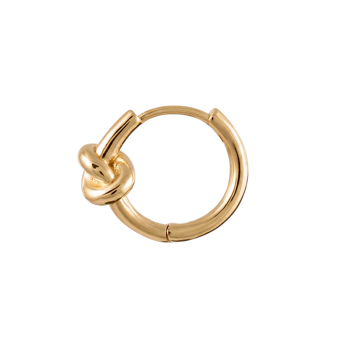 Knot Gold Hoop - 14mm (Single)