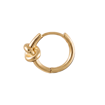 Knot Gold Hoop - 14mm (Single)