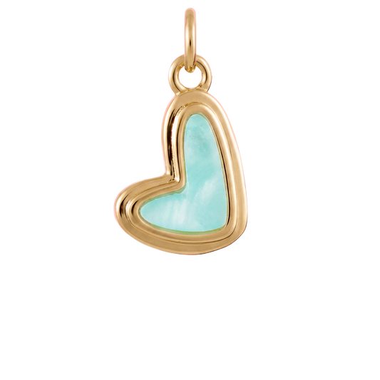 Pearlized Heart Charm