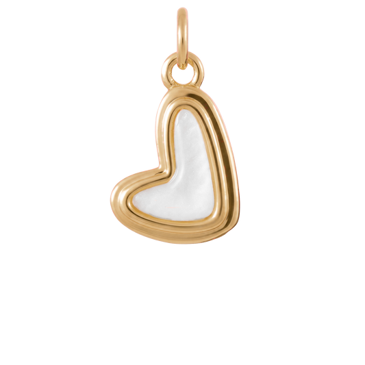 Pearlized Heart Charm