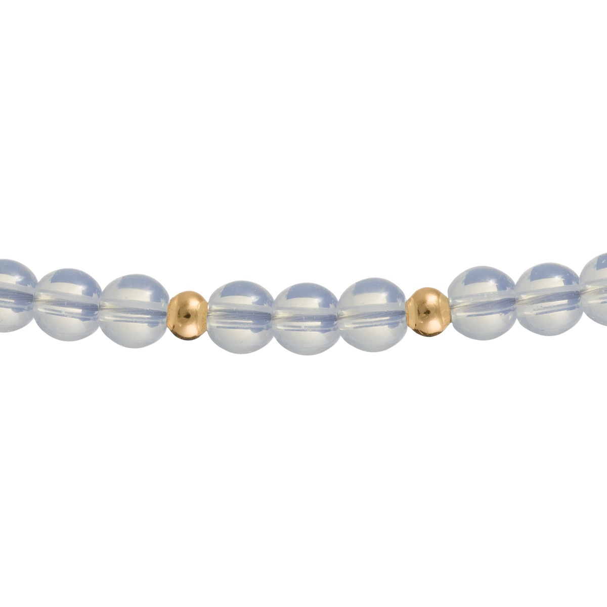 Opal & Gold Beaded Necklace Strand
