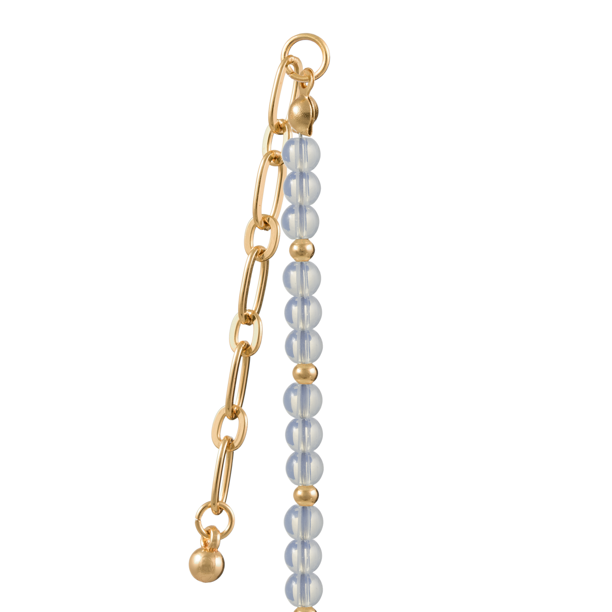 Opal & Gold Beaded Necklace Strand