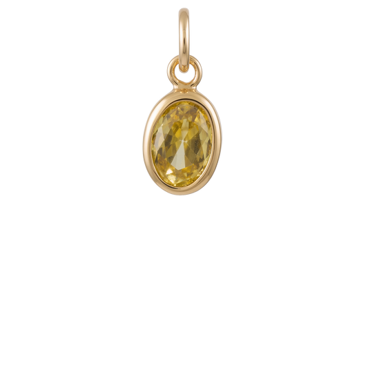 Oval Gem Charm