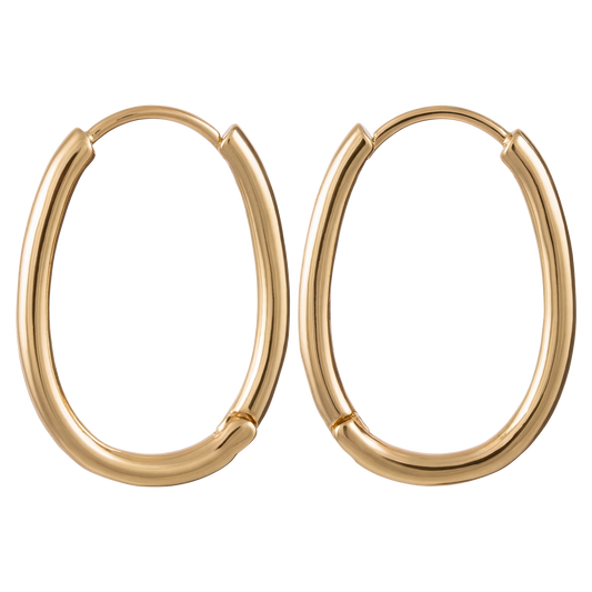 Oval Gold Hoops - 20mm