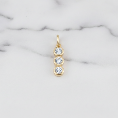 3-Diamond Drop Charm