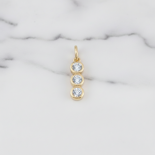 3 Diamond Drop Charm