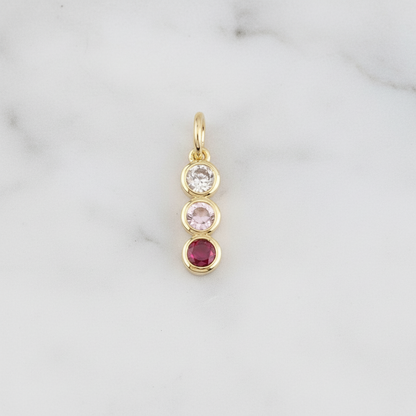 3-Stone Drop Charm