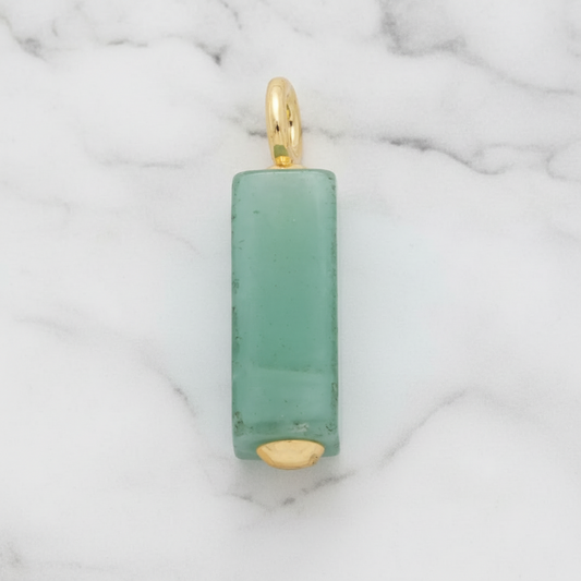 Natural Gemstone Bar Charm
