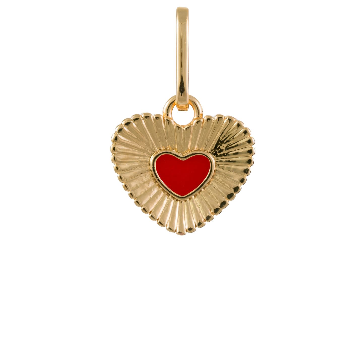 Sunray Heart Charm