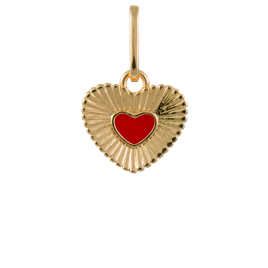 Sunray Heart Charm