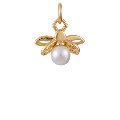 Tiny Bee with Pearl Charm