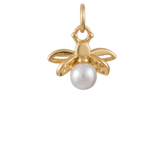 Tiny Bee with Pearl Charm
