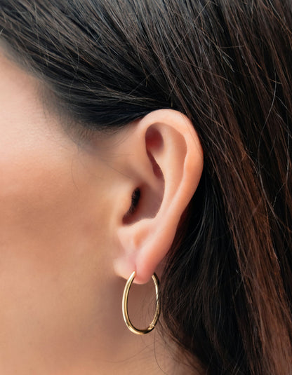 Oval Gold Hoop - 20mm (Single)