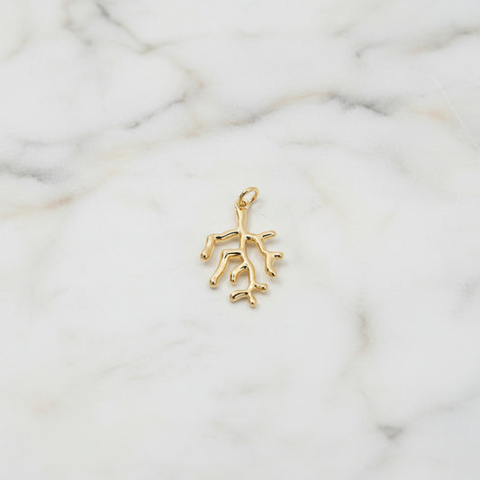 Gold Coral Charm