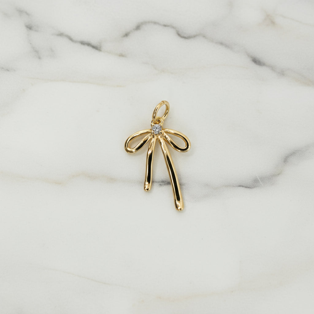 Gold Bow Charm
