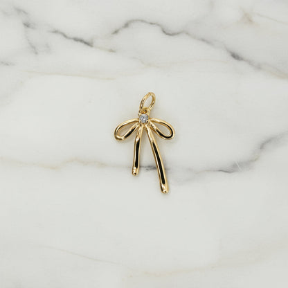 Gold Bow Charm