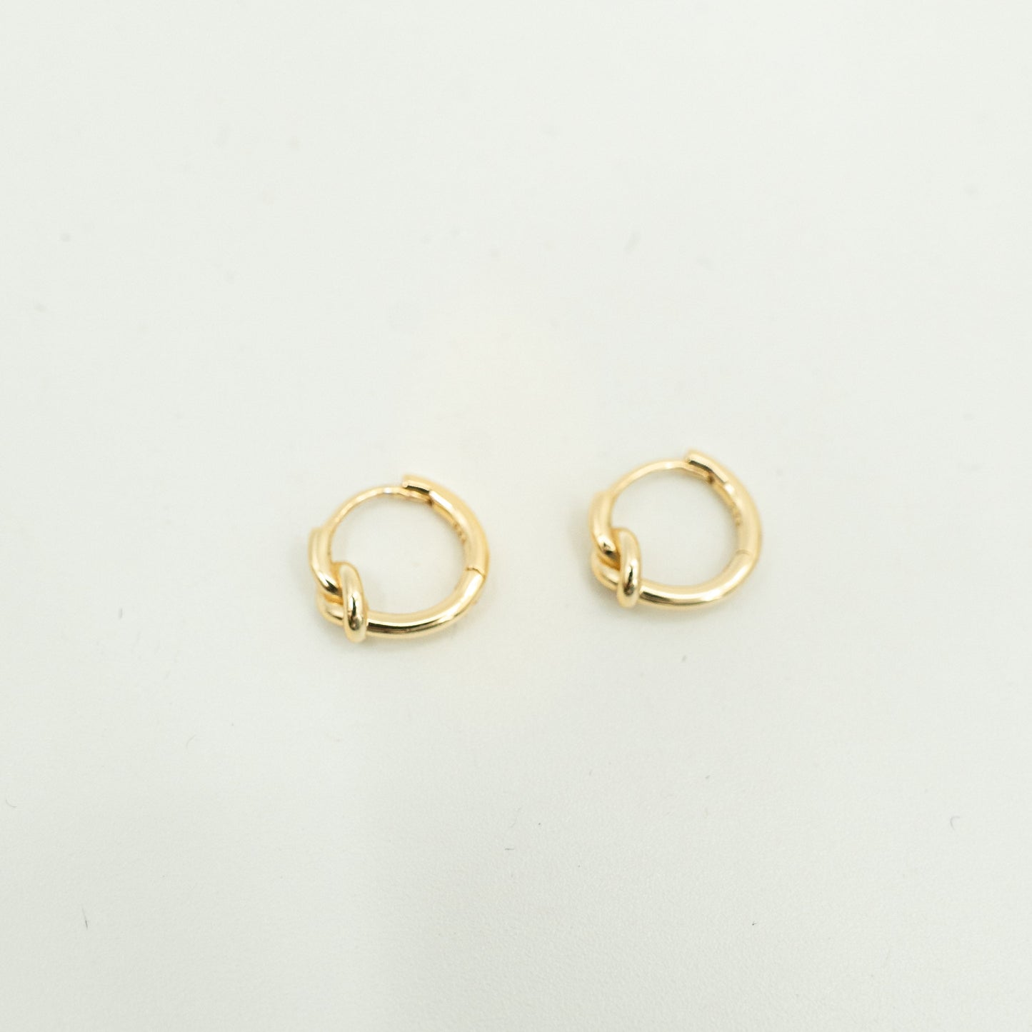 Knot Gold Hoop - 14mm (Single)