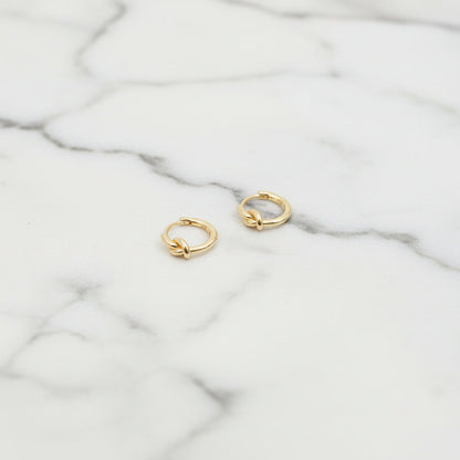 Knot Gold Hoop - 14mm (Single)
