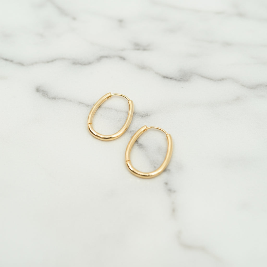 Oval Gold Hoop - 20mm (Single)