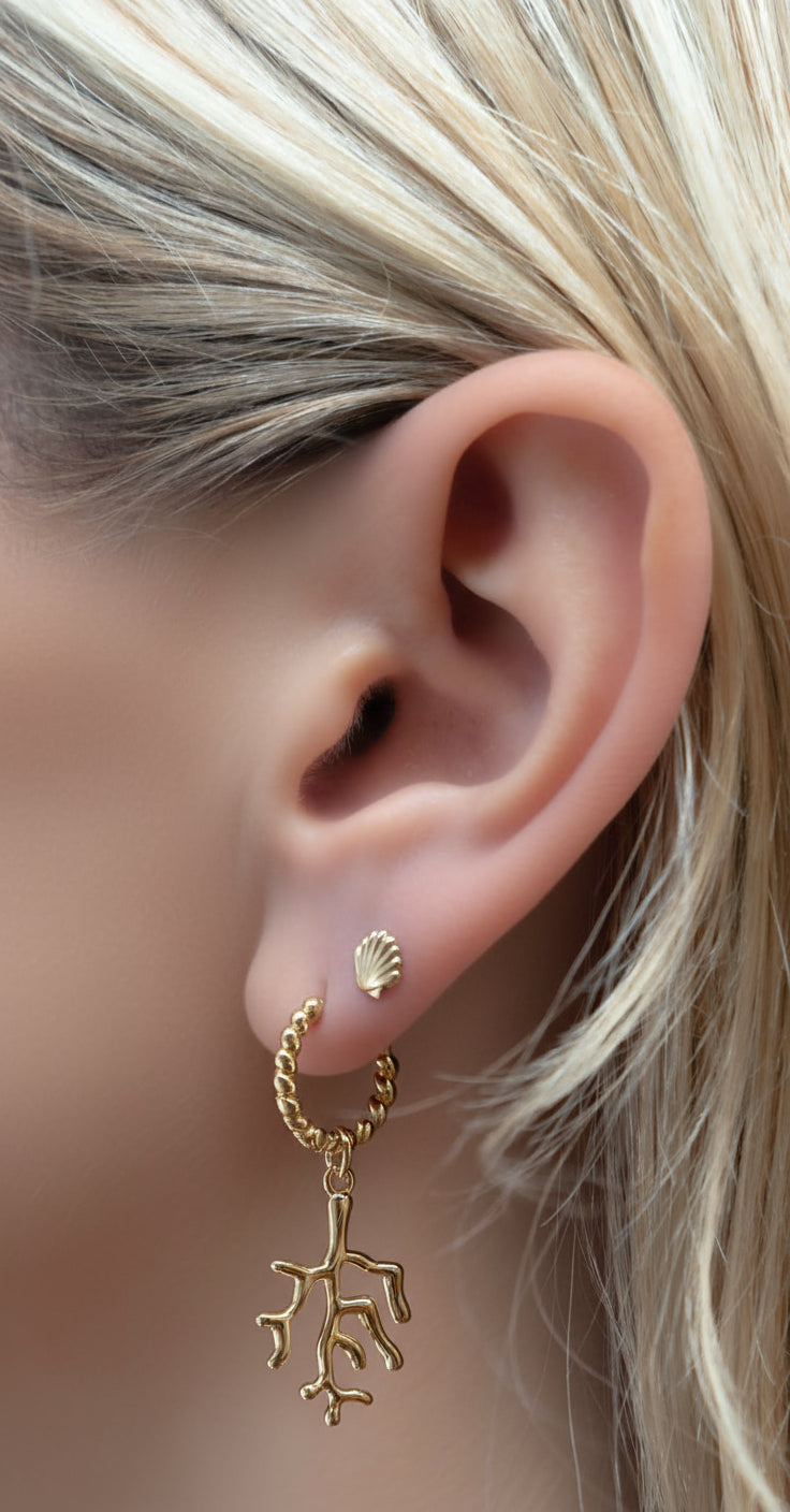 Gold Coral Charm